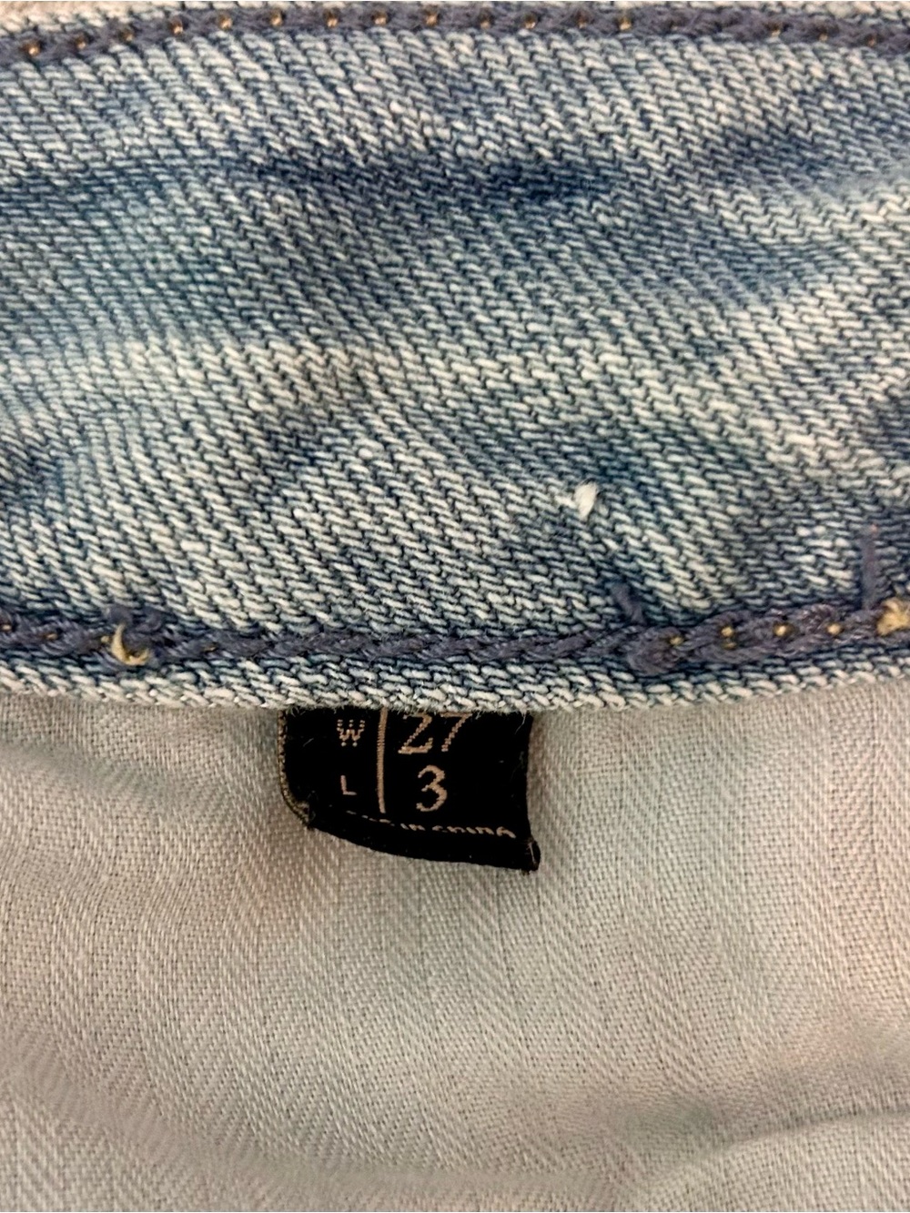 Abercrombie & Fitch light blue distressed denim cut-off shorts - Picture 6 of 6